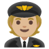 🧑🏼‍✈️ pilot: medium-light skin tone display on Google